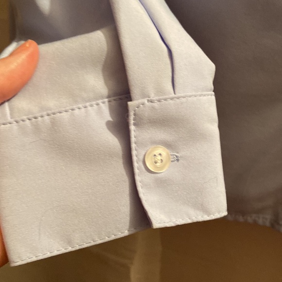 Ladies light blue collared dress shirt/blouse - Picture 3 of 5